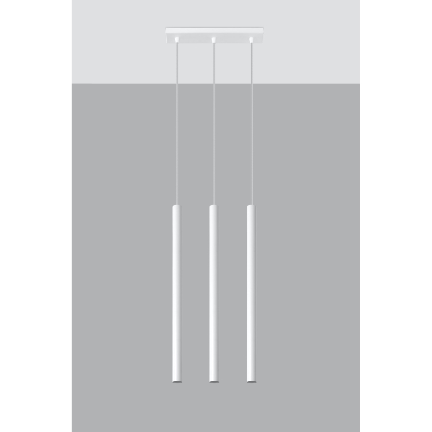 Candelabro suspenso PASTELO 3xG9/8W/230V branco