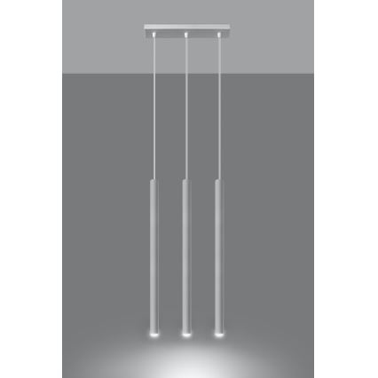 Candelabro suspenso PASTELO 3xG9/8W/230V branco