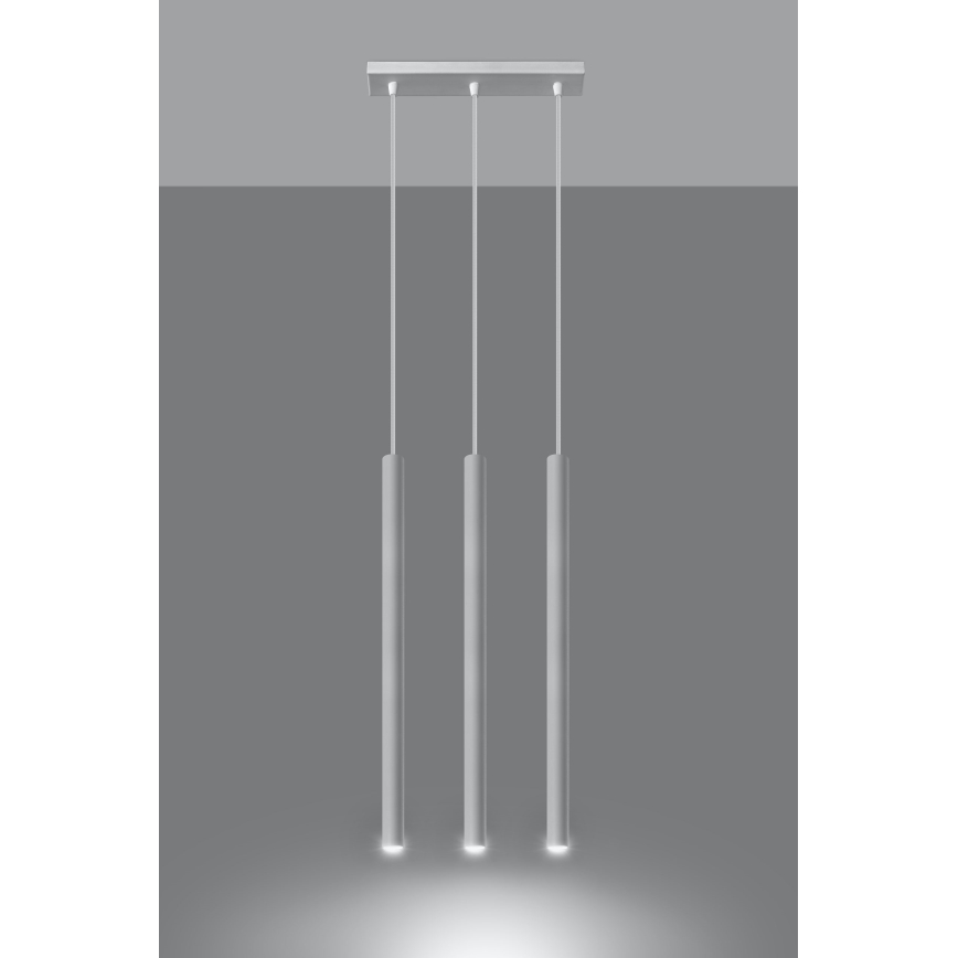 Candelabro suspenso PASTELO 3xG9/8W/230V branco
