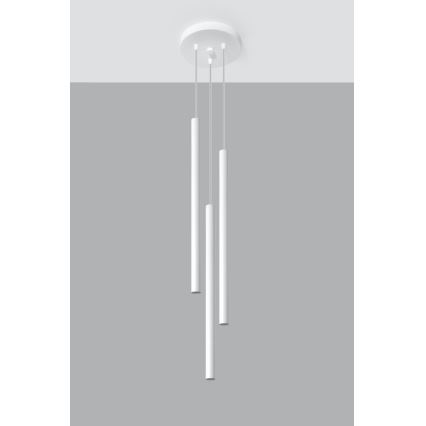 Candelabro suspenso PASTELO 3xG9/8W/230V branco