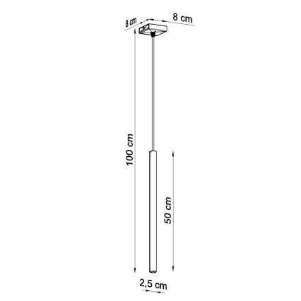Candelabro suspenso PASTELO 1xG9/8W/230V preto