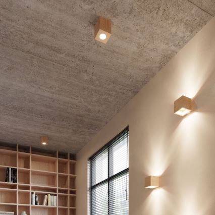 Foco de parede QUAD 1xG9/8W/230V Bétula/faia