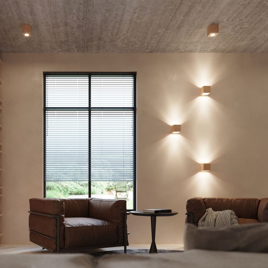 Foco de parede QUAD 1xG9/8W/230V Bétula/faia