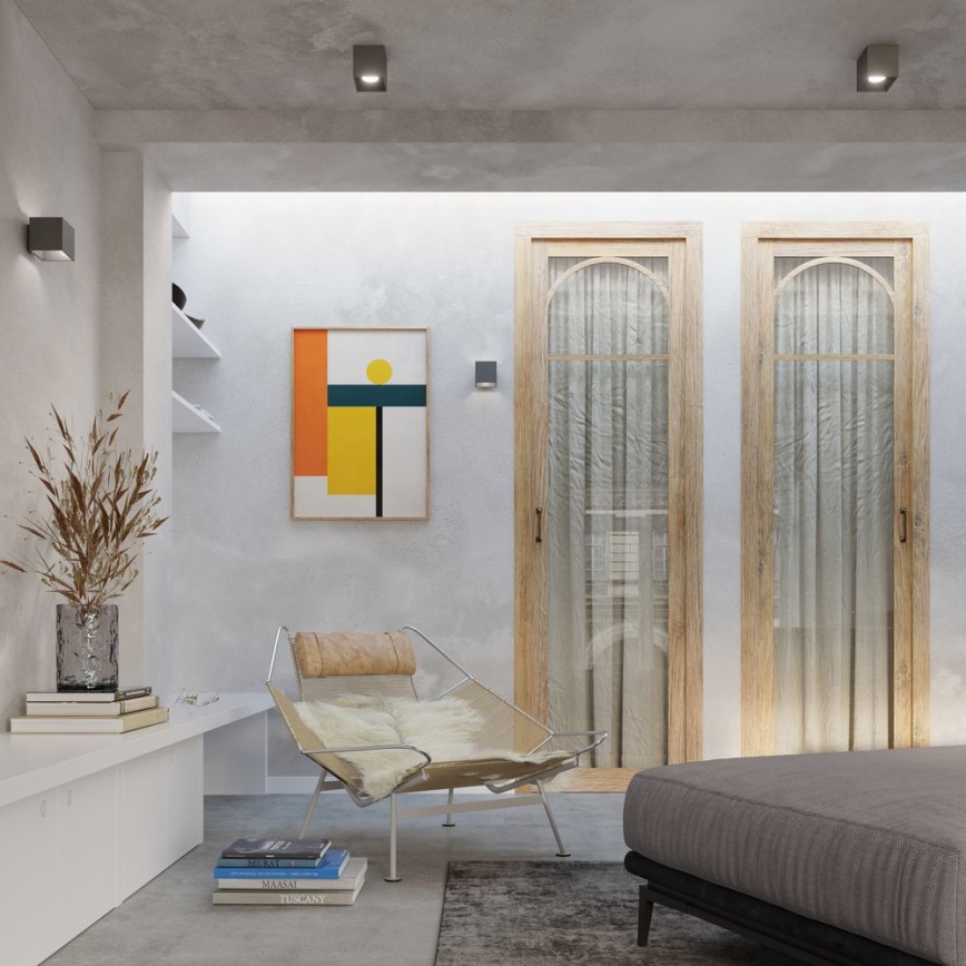 Foco QUAD 1 1xGU10/10W/230V antracite