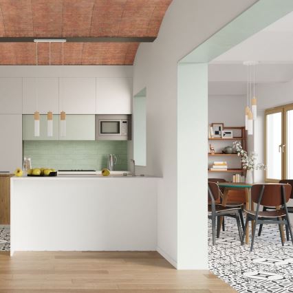 Iluminação de teto PABLO 1xGU10/40W/230V branco/faia