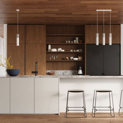 Candelabro suspenso BORGIO 1xGU10/40W/230V betão/metal branco