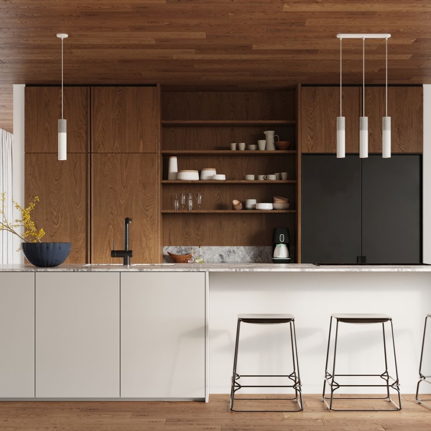 Candelabro suspenso BORGIO 1xGU10/40W/230V betão/metal branco