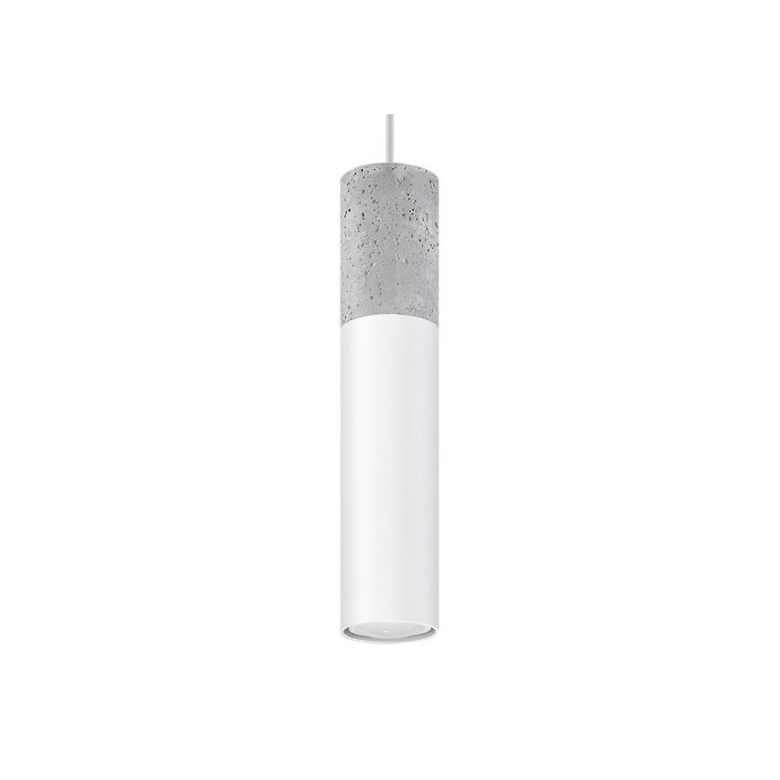 Candelabro suspenso BORGIO 1xGU10/40W/230V betão/metal branco