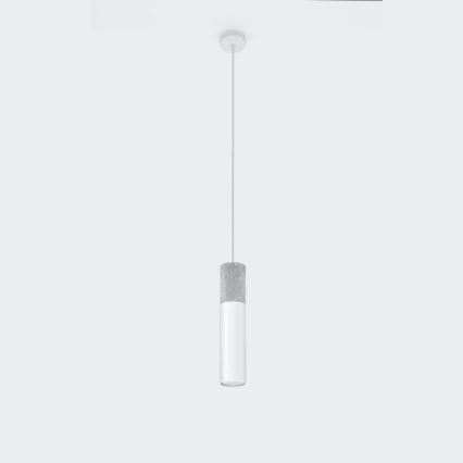 Candelabro suspenso BORGIO 1xGU10/40W/230V betão/metal branco