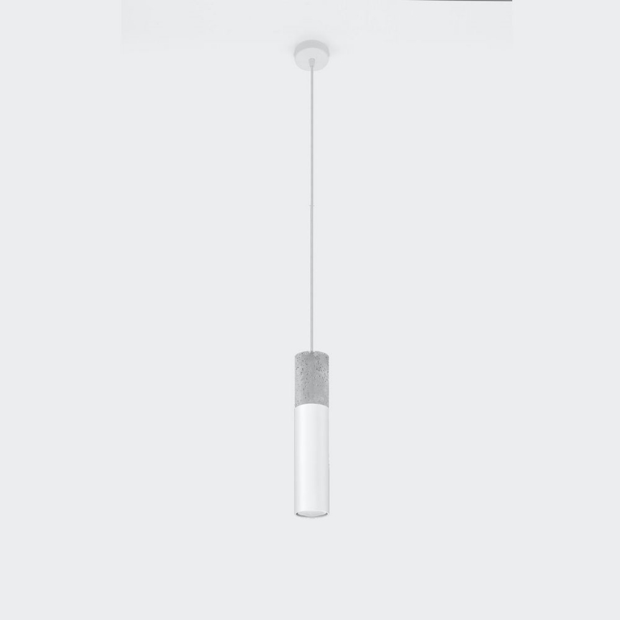 Candelabro suspenso BORGIO 1xGU10/40W/230V betão/metal branco