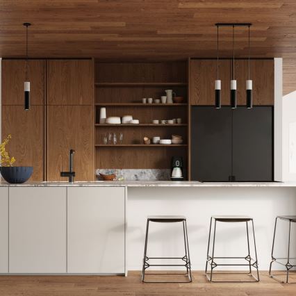 Candelabro suspenso BORGIO 2xGU10/40W/230V betão/metal preto