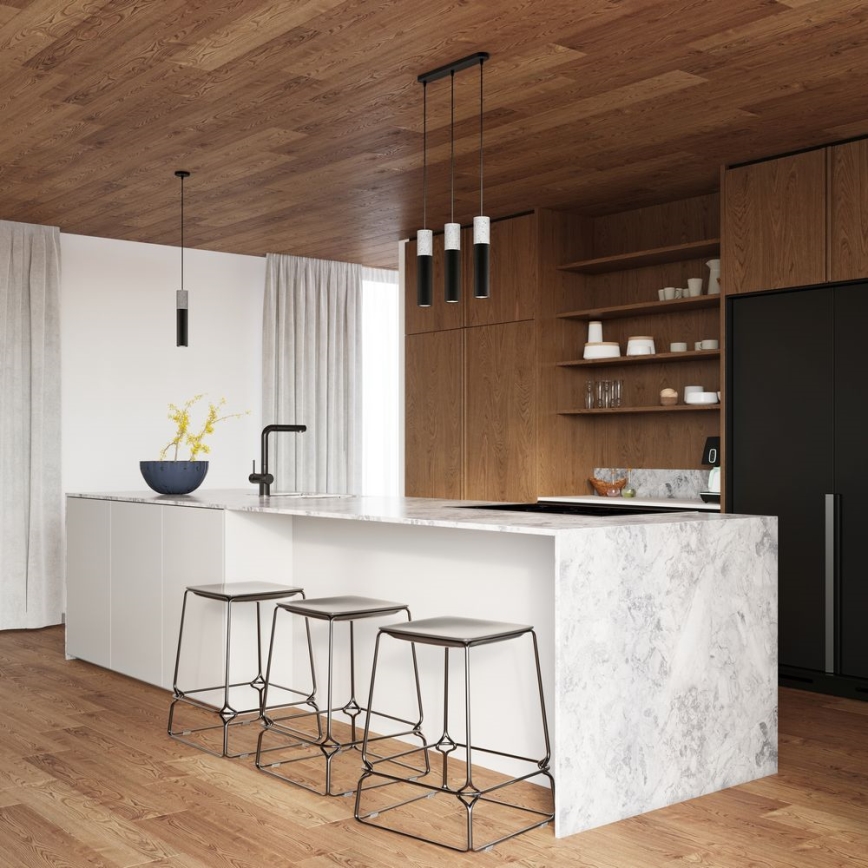 Candelabro suspenso BORGIO 2xGU10/40W/230V betão/metal preto