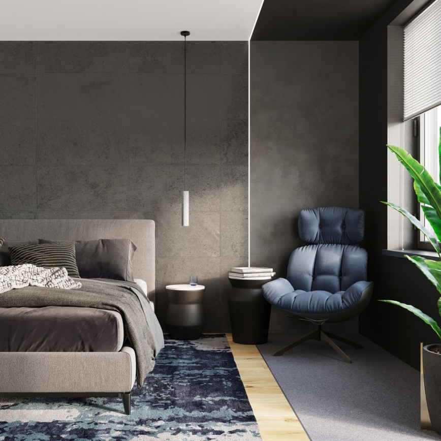 Candelabro suspenso LUVO 2xGU10/40W/230V betão/preto