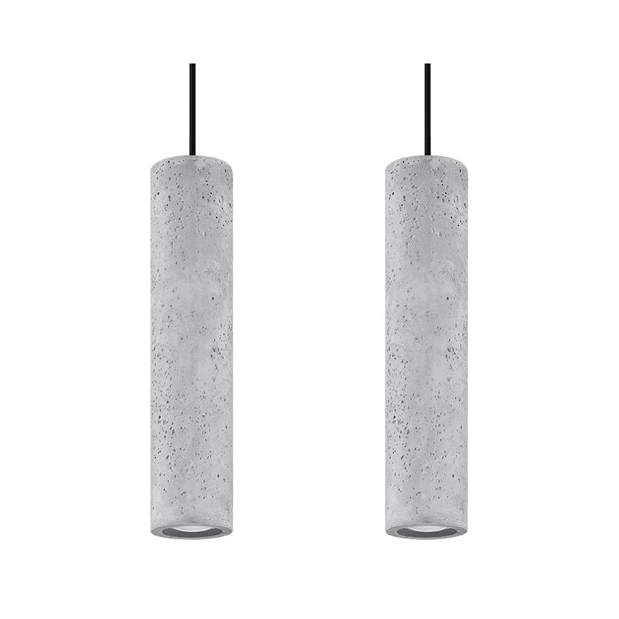 Candelabro suspenso LUVO 2xGU10/40W/230V betão/preto