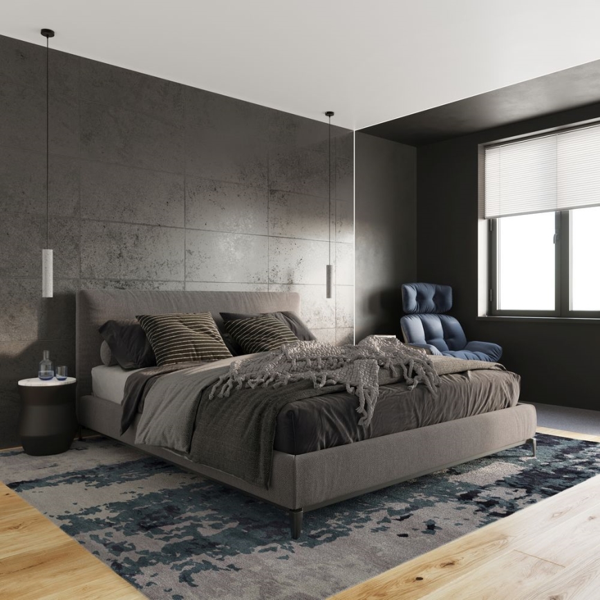 Candelabro suspenso LUVO 3xGU10/40W/230V betão/preto