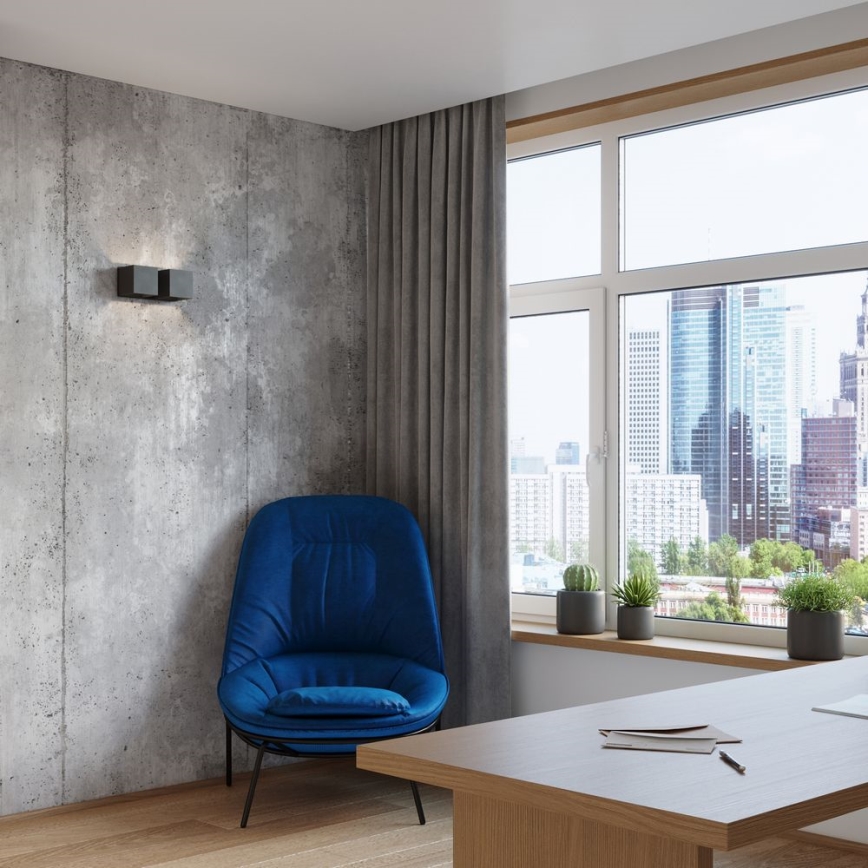 Foco de parede QUAD 2xG9/40W/230V preto