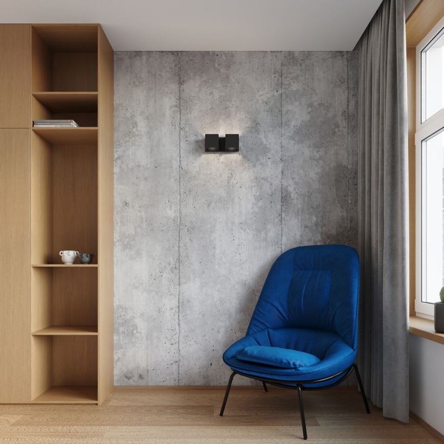 Foco de parede QUAD 2xG9/40W/230V preto