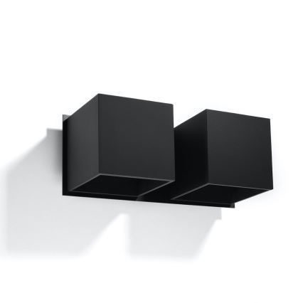 Foco de parede QUAD 2xG9/40W/230V preto