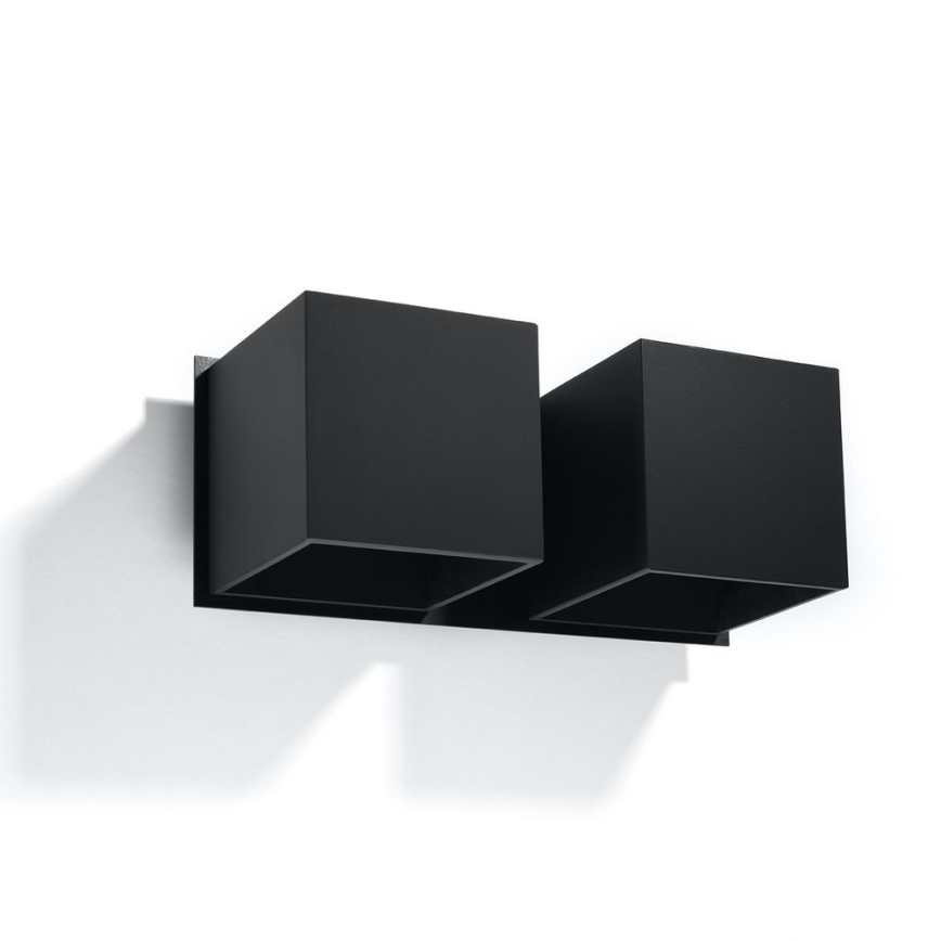 Foco de parede QUAD 2xG9/40W/230V preto