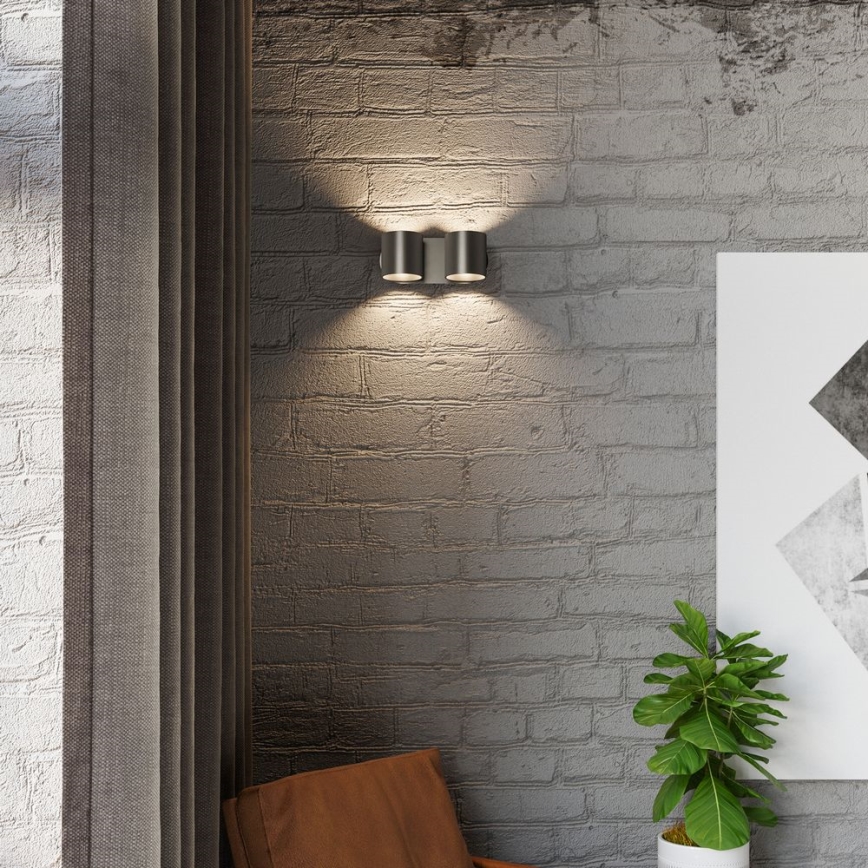 Foco de parede ORBIS 2xG9/40W/230V preto