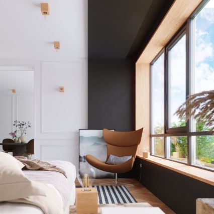 Iluminação de parede ABEL 1xE27/60W/230V faia