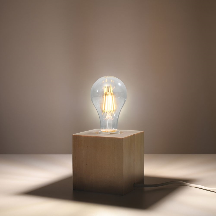 Candeeiro de mesa ABEL 1xE27/60W/230V faia