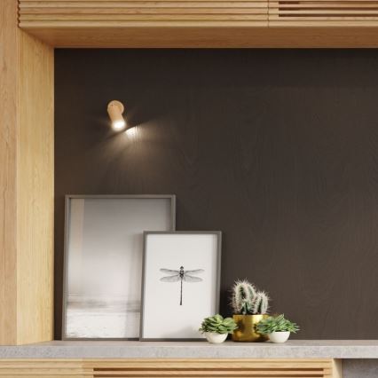 Foco de parede BERGE 1xGU10/40W/230V faia