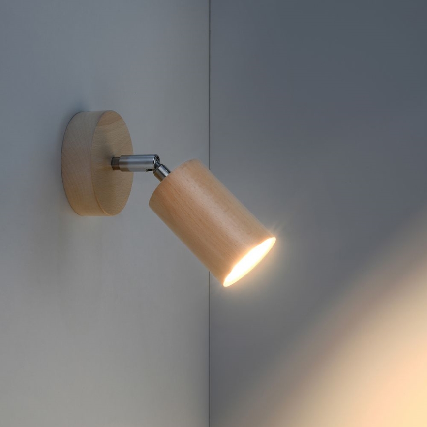 Foco de parede BERGE 1xGU10/40W/230V faia