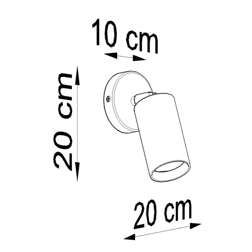 Foco de parede BERGE 1xGU10/40W/230V faia