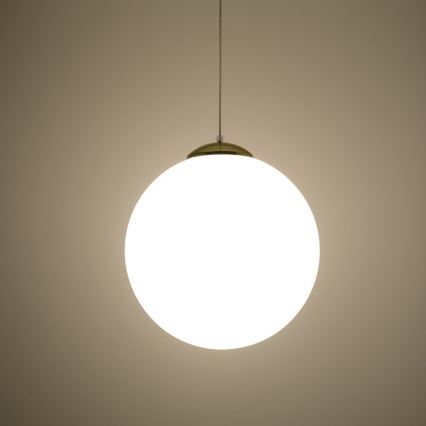 Lustre suspenso com cabo TOYA 1xE27/60W/230V Ø 40 cm branco/dourado