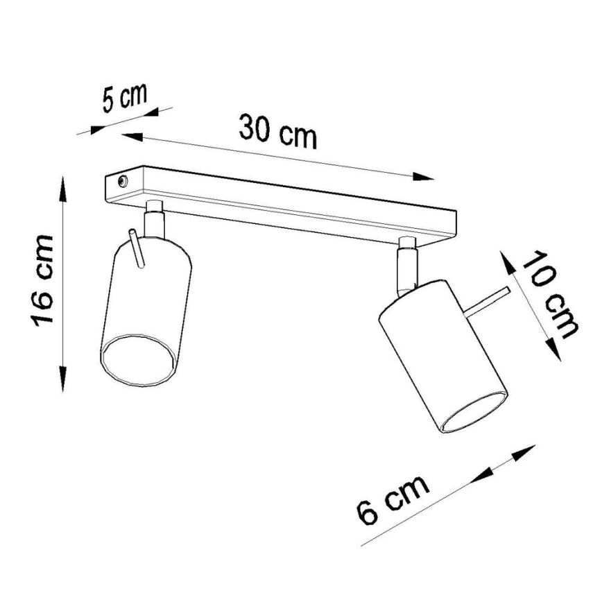 Foco RING 2xGU10/10W/230V