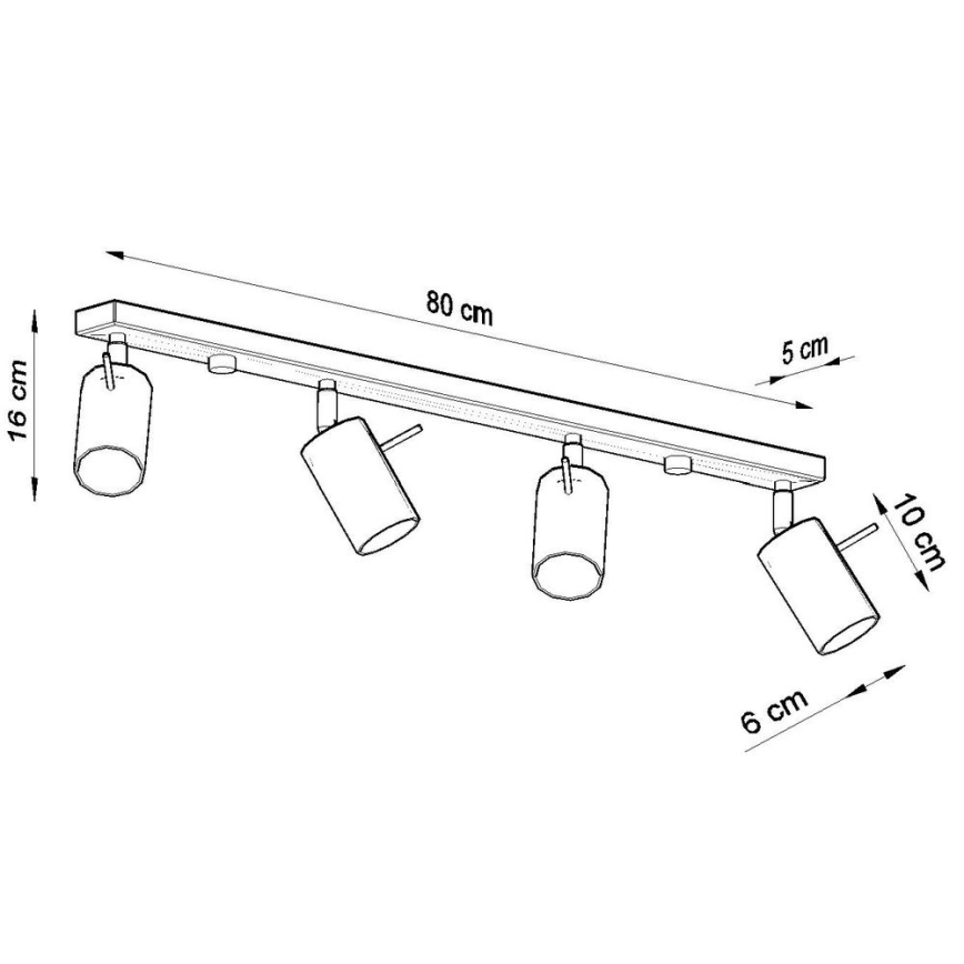 Foco RING 4xGU10/10W/230V