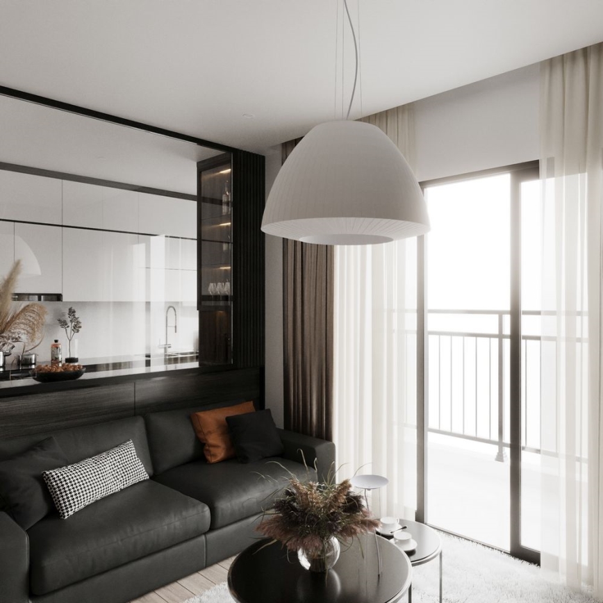 Candelabro suspenso BELLA 3xE27/60W/230V d. 60 cm branco