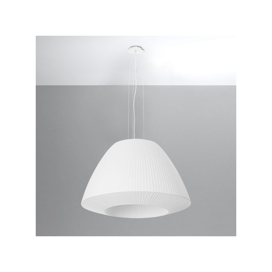 Candelabro suspenso BELLA 3xE27/60W/230V d. 60 cm branco