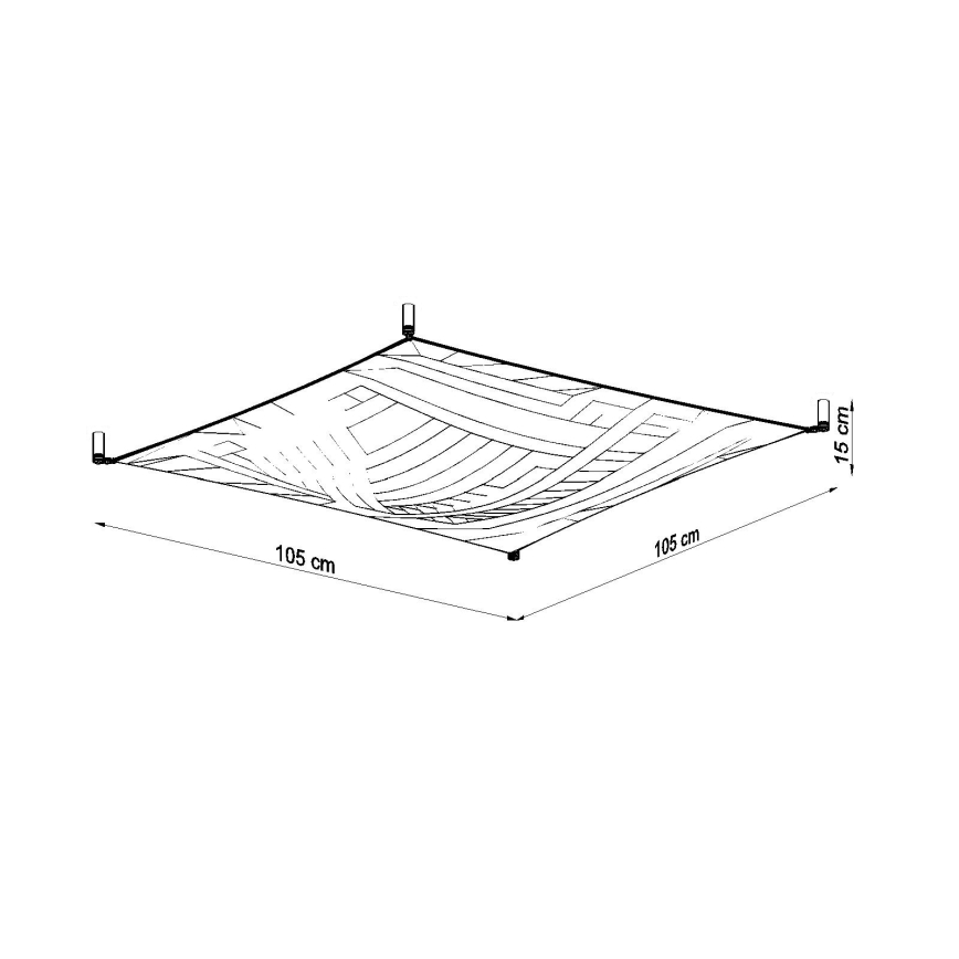 Luminária de teto LED LUNA 4xG13/8,5W/230V 105x105 cm branca