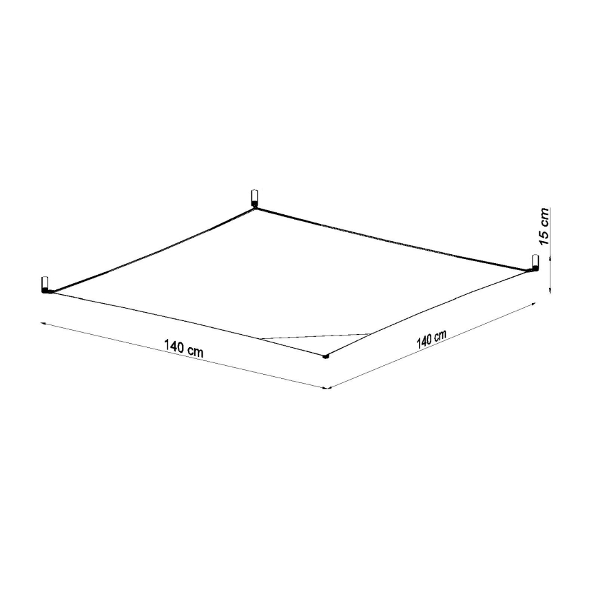 Candeeiro de tecto LED LUNA 6xG13/8,5W/230V 140x140 cm branco
