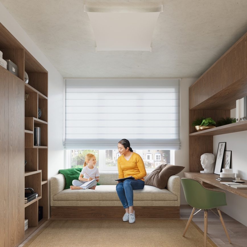Candeeiro de teto LED LUNA 6xG13/8,5W/230V 14x14 cm branco