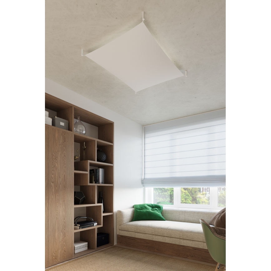 Candeeiro de teto LED LUNA 6xG13/8,5W/230V 14x14 cm branco