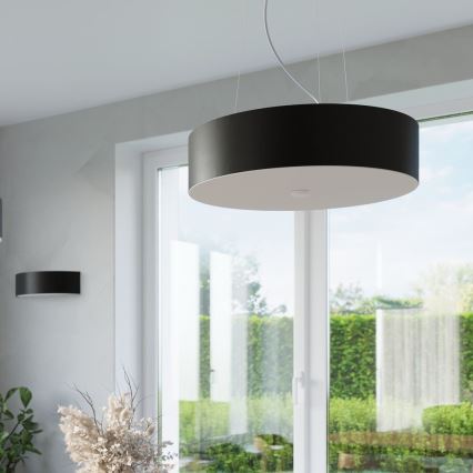 Candeeiro suspenso SKALA 3xE27/60W/230V diâmetro 30 cm preto