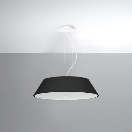 Candelabro suspenso VEGA 5xE27/60W/230V d. 60 cm preto