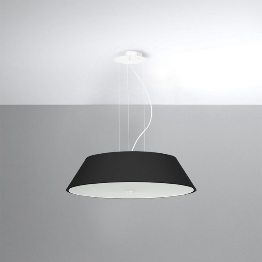 Candelabro suspenso VEGA 5xE27/60W/230V d. 60 cm preto