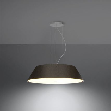 Candelabro suspenso VEGA 5xE27/60W/230V d. 60 cm preto