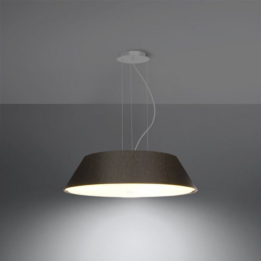 Candelabro suspenso VEGA 5xE27/60W/230V d. 60 cm preto