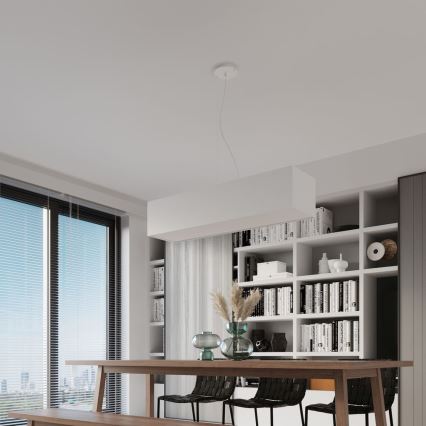 Candelabro suspenso SANTA 5xE27/60W/230V 120 cm branco