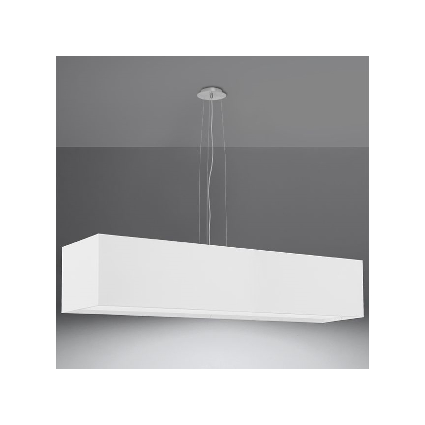 Candelabro suspenso SANTA 5xE27/60W/230V 120 cm branco