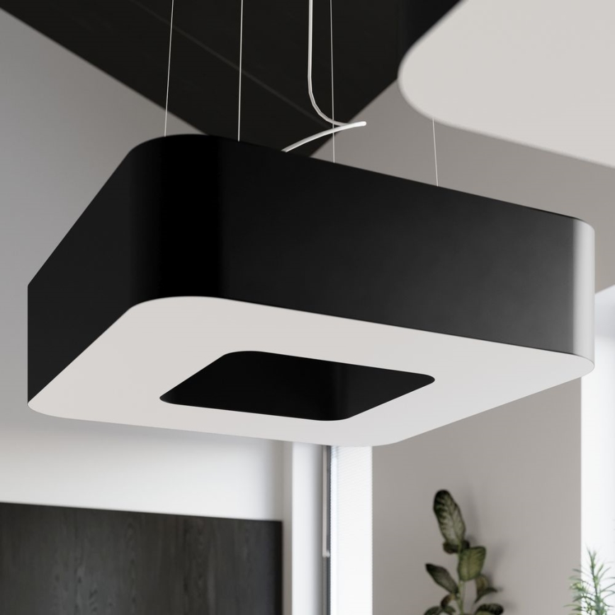 Candelabro suspenso URANO 8xE27/60W/230V 60 cm preto