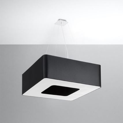 Candelabro suspenso URANO 8xE27/60W/230V 60 cm preto