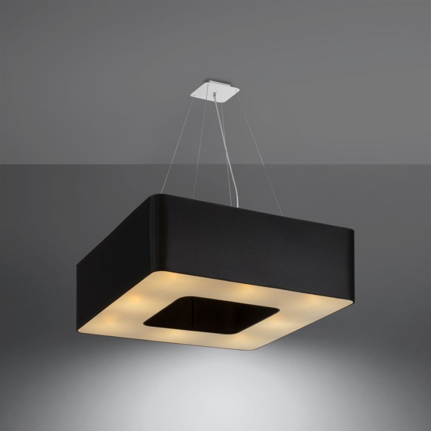 Candelabro suspenso URANO 8xE27/60W/230V 60 cm preto