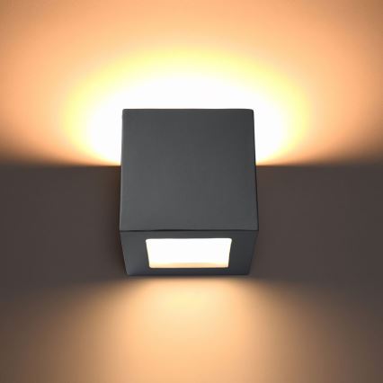 Iluminação de parede LEO 1xE27/60W/230V cinzento