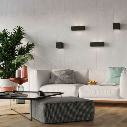 Iluminação de parede LEO 1xE27/60W/230V preto